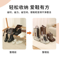 Large Capacity Dustproof Shoe and Boot Storage Bag with Handle for Travel and Home
