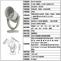 Mini Round LED Flood Light for Landscape and Architectural Lighting, DMX/RDM Compatible