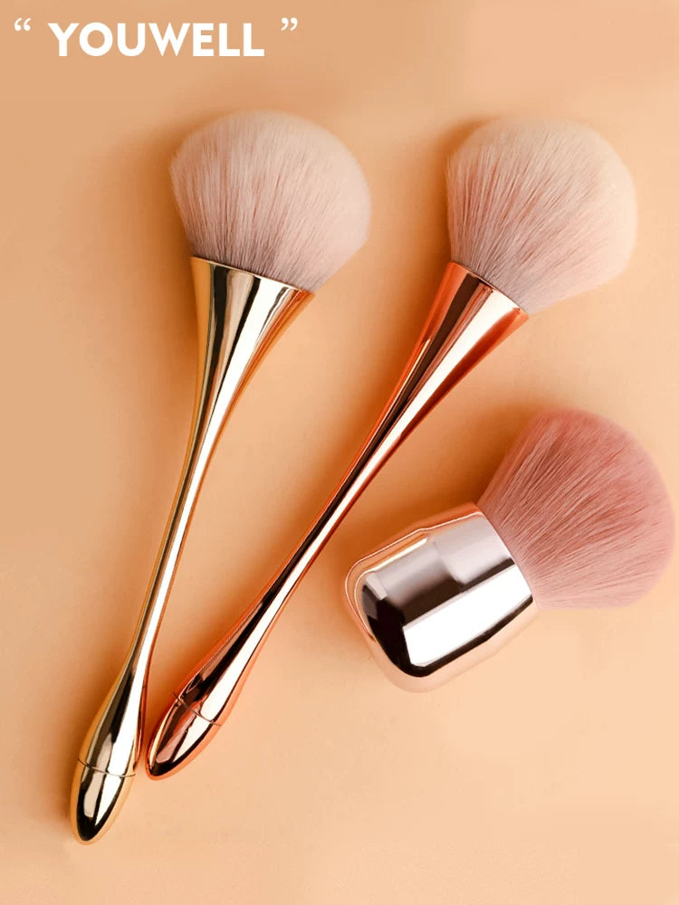 Large Soft Bristle Blush Powder Brush Set for Flawless Makeup Application
