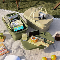 Foldable Picnic Basket Outdoor Camping Storage Box Portable Car Trunk Organizer