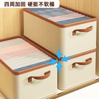 Foldable Fabric Storage Box with Lid, Large Capacity Waterproof Organizer for Clothes and Dormitory Wardrobes
