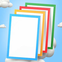 Art Sketchbook Mat Board with Decorative Borders for Artwork Display - 10 Sheets