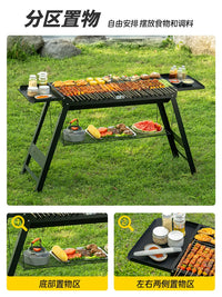 Explorer Portable Folding BBQ Grill for Outdoor Camping and Home Use, Smokeless Design