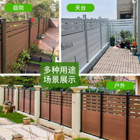 Wood Plastic Composite Outdoor Fence Panel for Garden Patio Wall, Flame Retardant & Waterproof