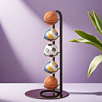 Multi-Layer Round Base Iron Art Basketball Storage Rack