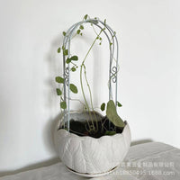 Garden Arch Trellis for Climbing Plants, Small Support Frame for Clematis and Micro Landscapes
