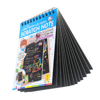 Kids DIY Scratch Art Notebook Creative Rainbow Drawing Book
