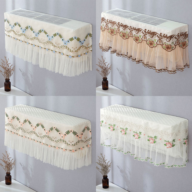Lace Fabric Air Conditioner Dust Cover for Wall-Mounted Units