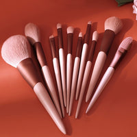 10-12 Piece Soft Bristle Makeup Brush Set with Storage