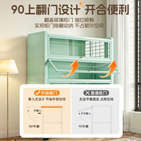 Solid Enjoy Display Cabinet with Glass Door, Dustproof Bookshelf for Collectibles and Dolls, Metal Storage Locker