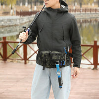 Outdoor Cycling Fishing Lure Bag Multifunctional Waist Pack with Water Bottle Holder