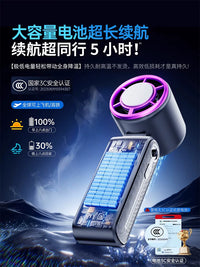 2026 New Handheld Cooling Fan - Portable USB Rechargeable Mini Desk Fan with Strong Airflow for Office, School, and Travel