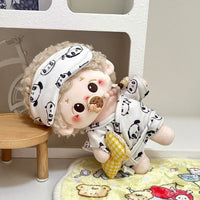 Cotton Doll Panda Pajamas and Sleeping Bag Set for 10cm/20cm Dolls