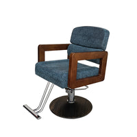 Salon Barber Chair with Solid Wood Armrests, Hydraulic Lift, Swivel, for Hairdressing and Beauty