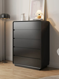 Ultra-Thin Solid Wood Chest of Drawers Modern Minimalist Storage Cabinet for Bedroom Living Room