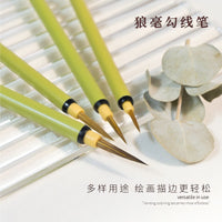 Fine Weasel Hair Detail Paint Brush for Traditional Chinese Painting, Calligraphy, Pottery, and Watercolor