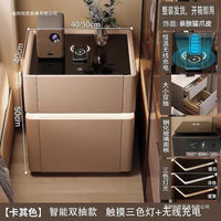 Smart Nightstand with Integrated Safe, Modern Bedroom Storage Cabinet and Side Table