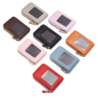 Accordion Card Holder Wallet with Multiple Card Slots and Zippered Coin Pocket