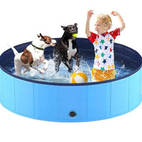 Foldable PVC Pet Swimming Pool for Dogs and Cats, Portable Bathing Tub