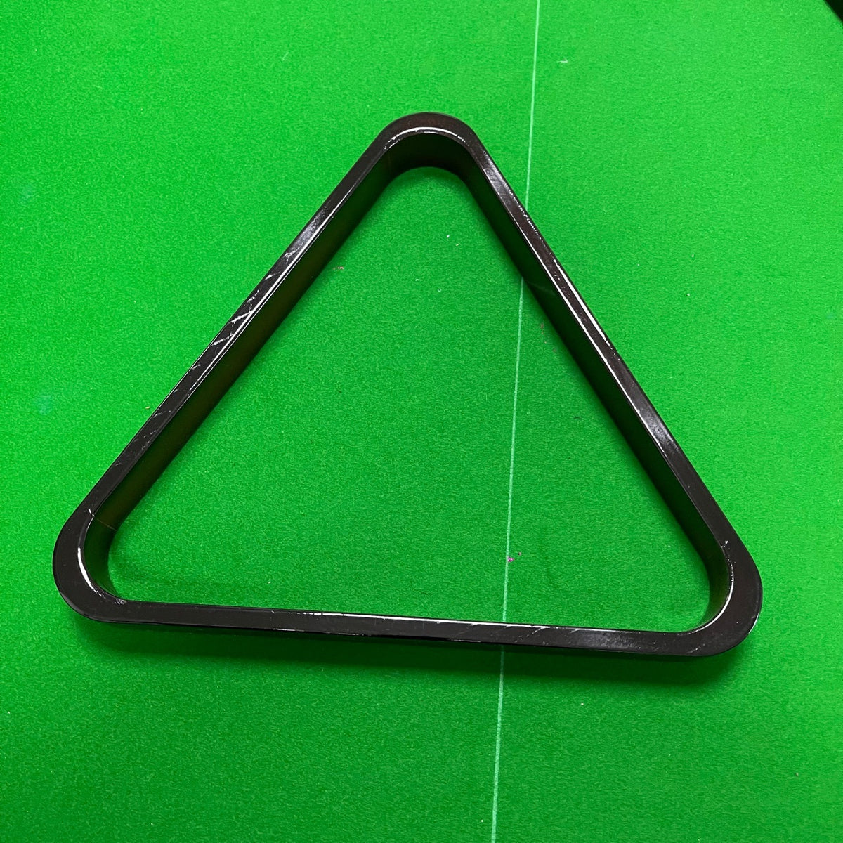 Wooden Billiard Ball Rack for 2-1/4 inch Pool Balls, Black Eight Triangle Frame