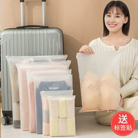 Travel Storage Bags PE Thickened Transparent Waterproof Portable Organizer Set for Clothes and Shoes