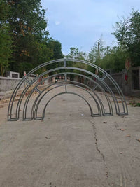 Metal Half-Round Archway for Weddings and Events, Outdoor Floral Display Stand, Climbing Plant Trellis