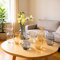European Style Light Luxury Glass Vase Set for Hydroponic Plants and Fresh Flowers