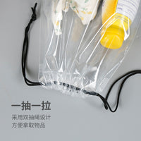 Waterproof Transparent Drawstring Storage Bag for Travel & Toiletries