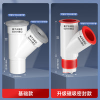 PVC Y-Type Slanted Three-Way Drain Pipe Connector for Sink and Wastewater Systems