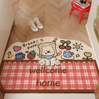 Cartoon Dog Doormat Entrance Mat Dust Removal Non-slip PVC Coil Mat