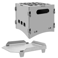 SNOW ROCK Stone Washed Titanium Alloy Detachable Mini Tea Stove Portable Outdoor Camping Charcoal Grill