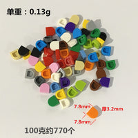 Small Particle Building Blocks 1x1 Half Round Plate Compatible with Major Brands, Bulk Parts