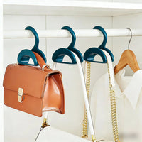 Stackable Handbag Hanger Closet Organizer for Purses, Hats, and Scarves - Multi-functional Wall-mounted Storage Rack