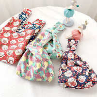 Cartoon Dog/Bear Canvas Wristlet Bag for Women - Japanese Style Handbag for Phone & Coins