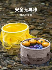 Portable 20L Collapsible Outdoor Water Bucket for Camping, Foot Bath, and Car Storage