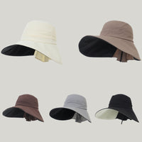Women's UV Protection Sun Hat with Cooling Shawl and Wide Brim