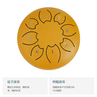 6-inch 11-Note Steel Tongue Drum Percussion Instrument for Beginners Kids Handpan Mini
