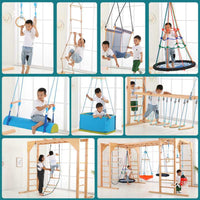 Indoor Sensory Training Swing for Kids - Ceiling Mounted Rotating Hammock for Early Education