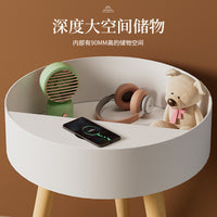 Smart Wireless Charging Nightstand with Storage Cabinet