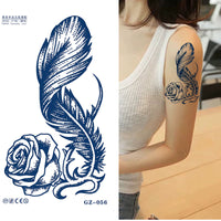 Herbal Juice Temporary Tattoo Stickers, Small Fresh Finger Cute English Letter Designs