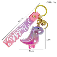 Creative Luminous Frosted Gradient Dinosaur Keychain for Car & Bag