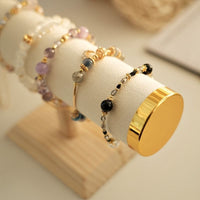 Jewelry Display Stand with Wooden Base for Bracelets, Watches, and Small Ornaments