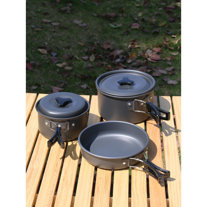 DS-300 Outdoor Camping Cookware Set - Portable Non-stick Pot for 2-3 People