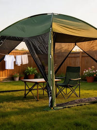 Large 6-8 Person Pop-Up Screen House Tent with UV Protection for Camping & Outdoor Gatherings