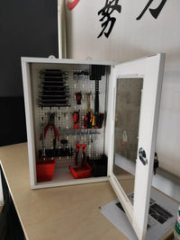 Heavy-Duty Wall-Mounted Tool Cabinet Deepened Storage Locker for Factory Workshop Garage with Lock