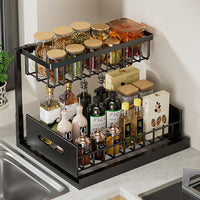 Pull-Out Under Sink Cabinet Organizer for Kitchen and Bathroom