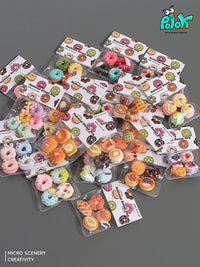 Miniature Donut Cake Dessert Bread Play Food Set for Kids