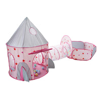 Kids 3-in-1 Play Tent with Tunnel and Ball Pit, Foldable Indoor/Outdoor Toy