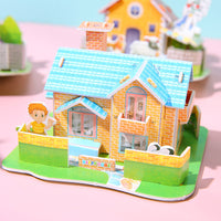 Kids' DIY 3D Paper Puzzle Building Blocks Creative Architectural Model Educational Toy