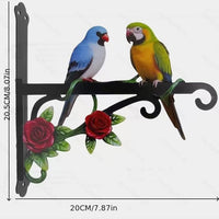 Wall-Mounted Parrot and Butterfly Garden Decor